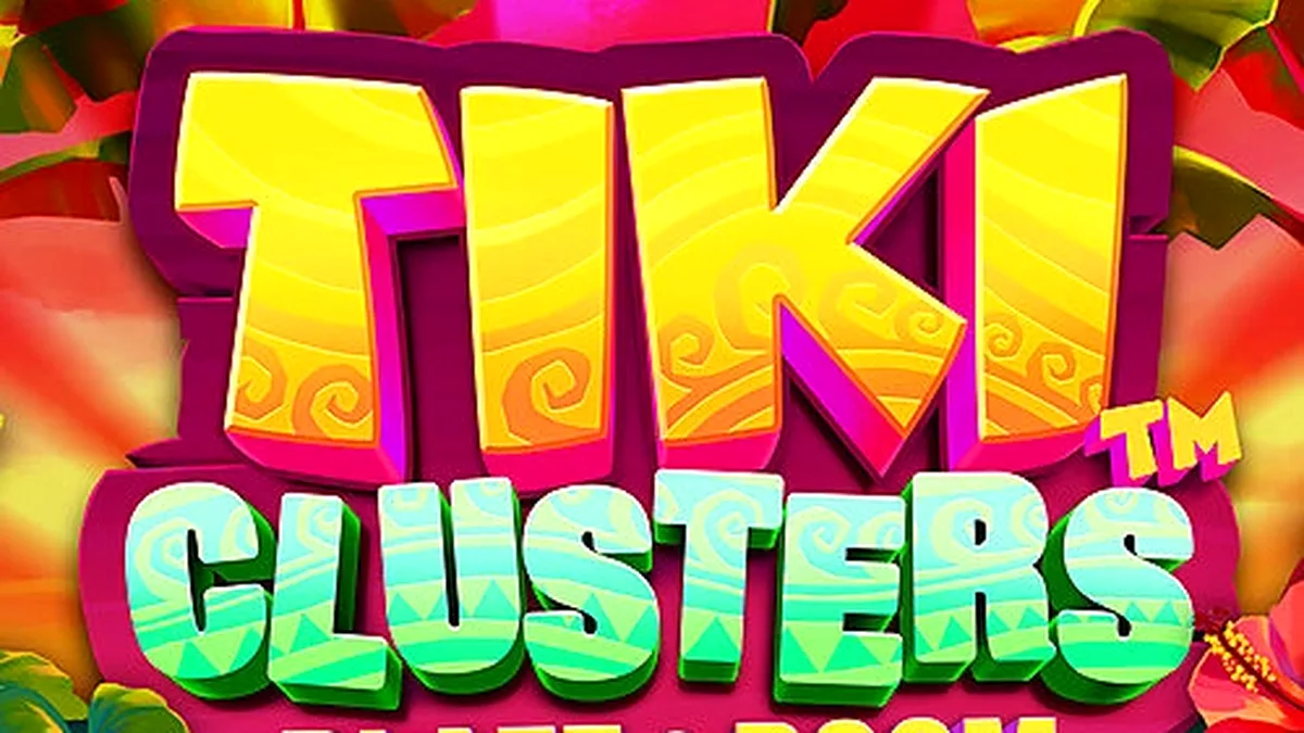 Tampilan visual slot Tiki Clusters Blaze & Boom dengan tema tropis